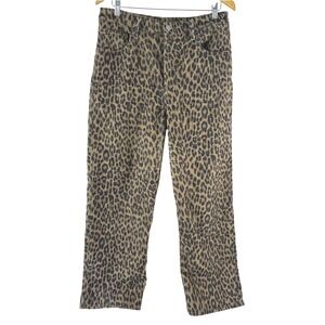 Levis Premium Ribcage Straight Corduroy Leopard Print Pants W31 L27 79755-0013